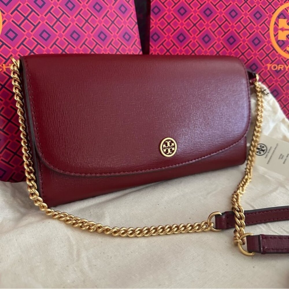 New Tory Burch ROBINSON CHAIN WALLET crossbody bag